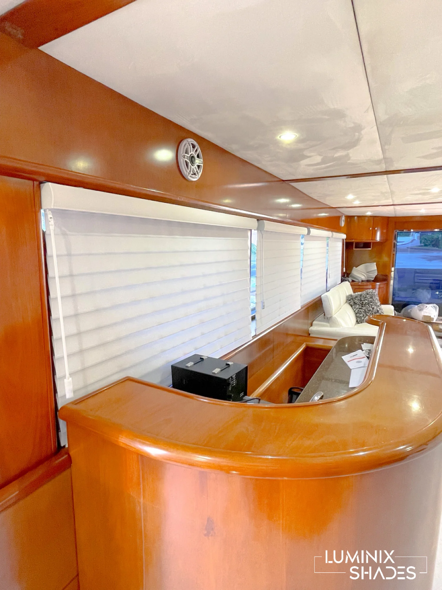 Custom Yacht Interior roller shade project