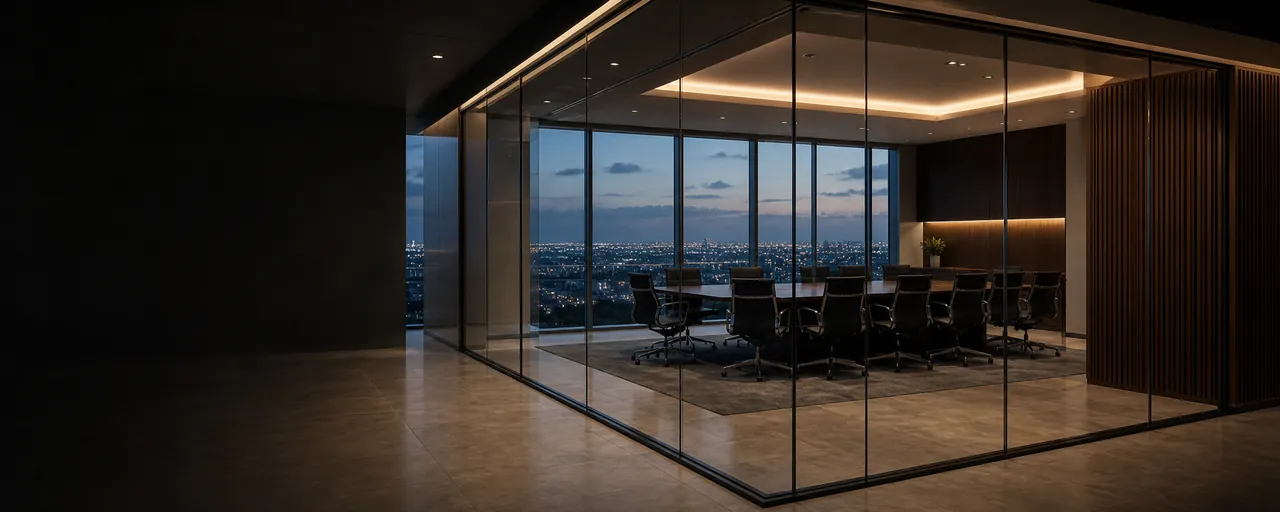 Smart Film privacy shown in an architectural interior